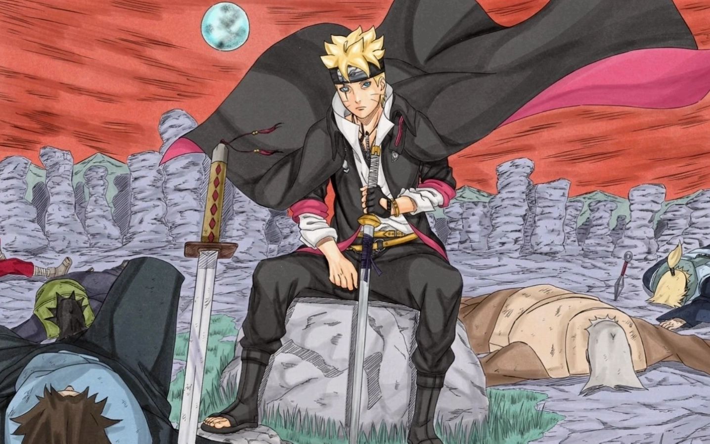 Hình ảnh boruto lạnh lùng tiêu diệt các kẻ săn đuổi