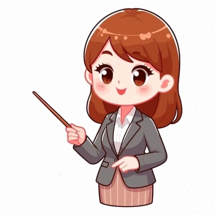 Hình ảnh chibi cô giáo cầm sách