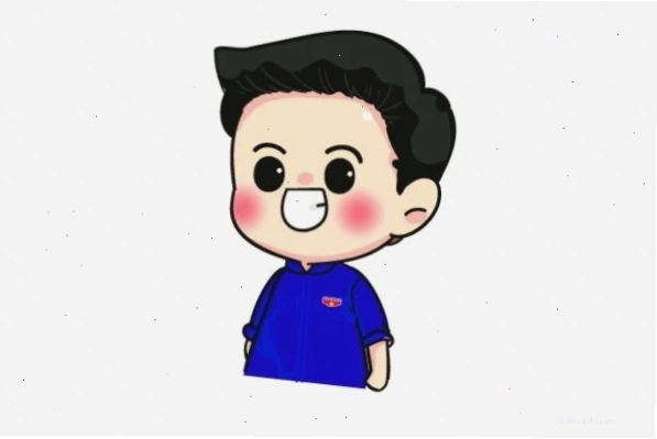Hình ảnh Chibi Thanh niên dễ thương mặc áo Đoàn