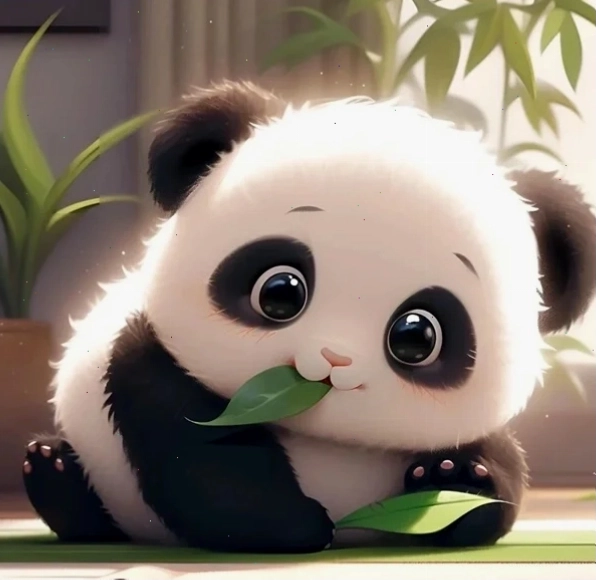 Hình ảnh gấu trúc cute chibi làm avatar