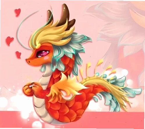 Hình ảnh rồng chibi dễ thương với tông màu pastel