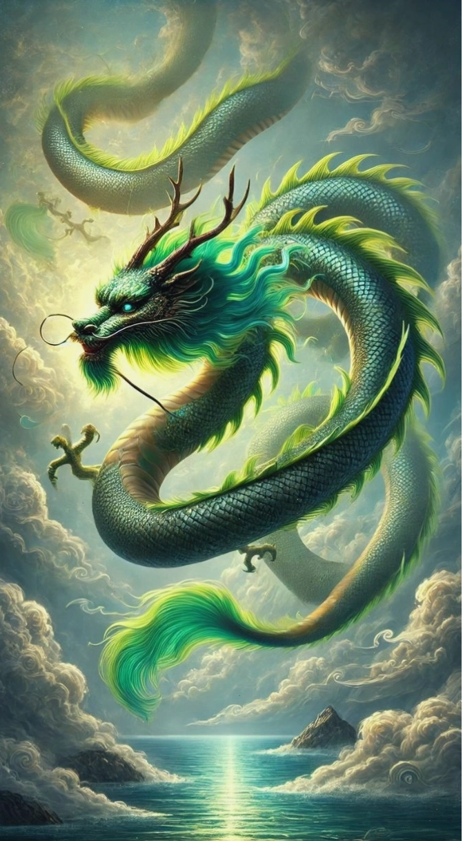 Hình ảnh rồng xanh khổng lồ