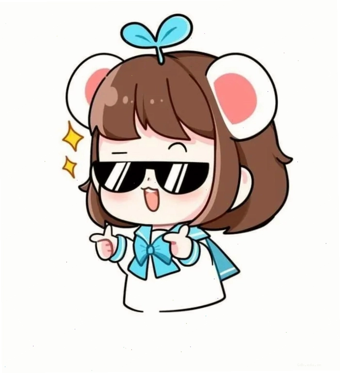 Hình ảnh Simmy mèo chibi với phụ kiện dễ thương