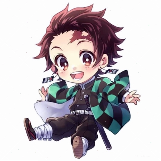 Hình ảnh Tanjiro Chibi cute nhất với biểu cảm ngây thơ