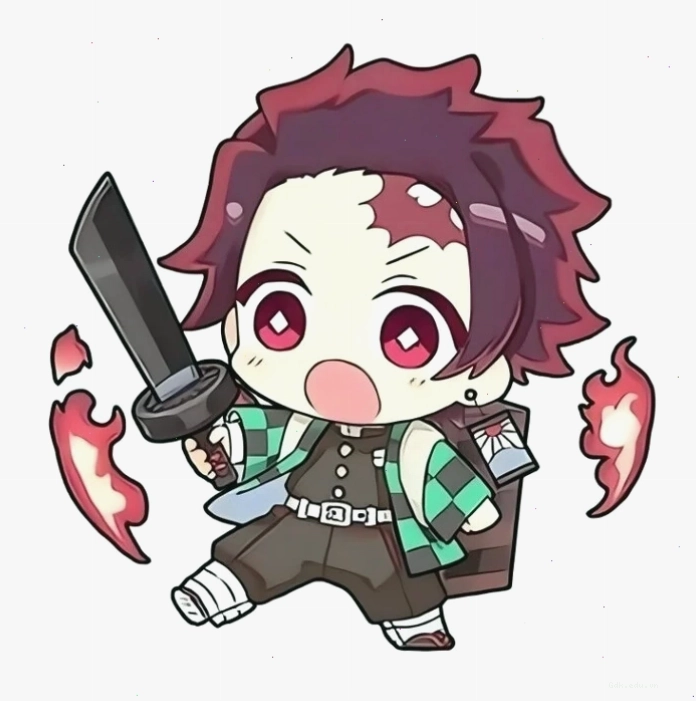 Hình ảnh Tanjiro Kamado phiên bản chibi dễ thương