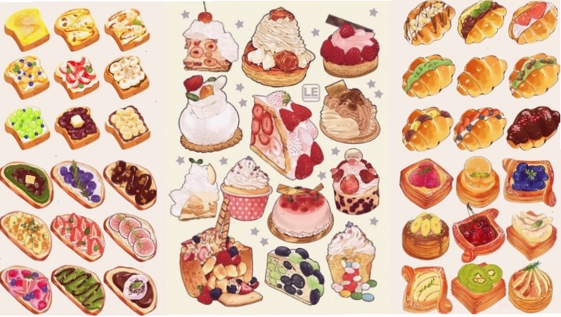 Hình chibi bánh ngọt dễ thương