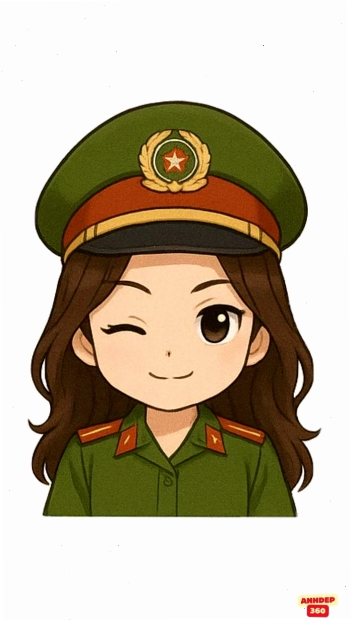 Hình chibi bộ đội Việt Nam dễ thương với biểu cảm ngộ nghĩnh