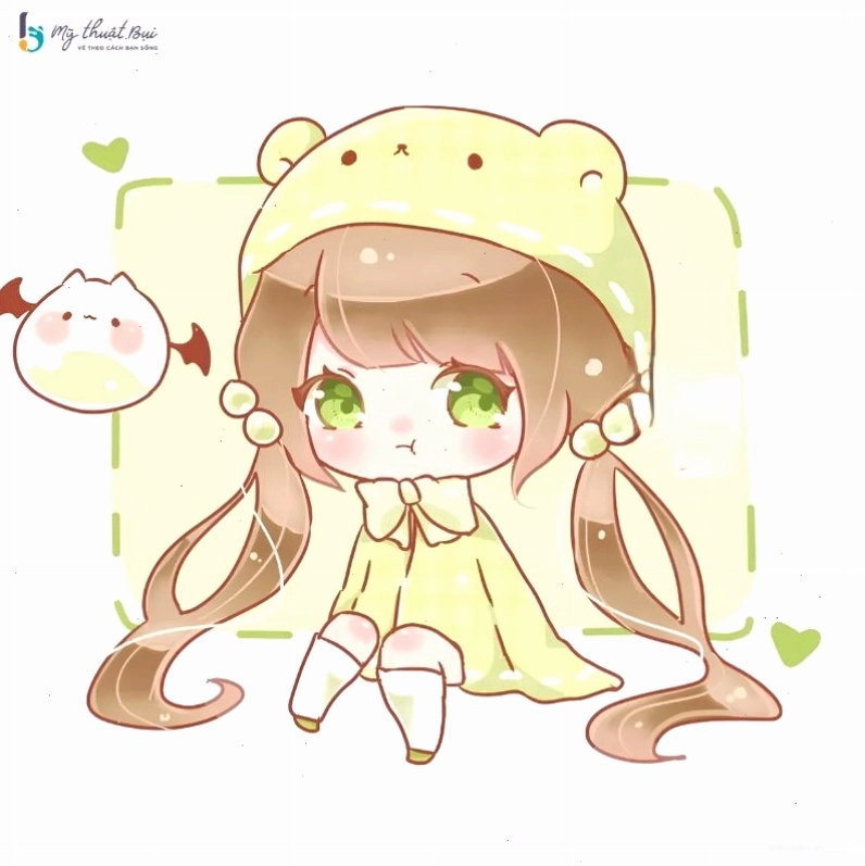 Hình chibi nữ cute dễ thương