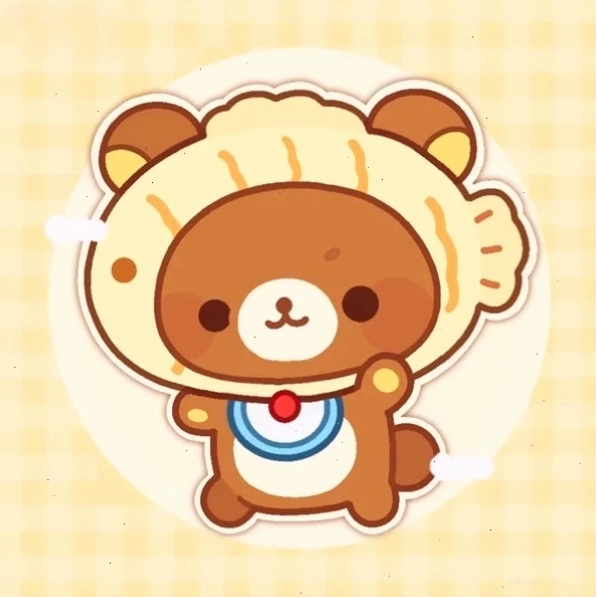 Hình gấu chibi dễ thương đang ngủ say