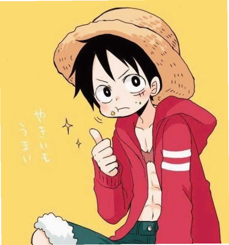 Hình Luffy chibi đẹp với phong cách vẽ ấn tượng