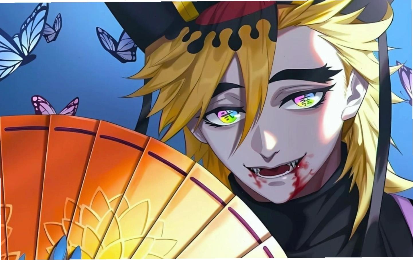 Hình nền anime ngầu, lạnh lùng với khung cảnh núi non hùng vĩ