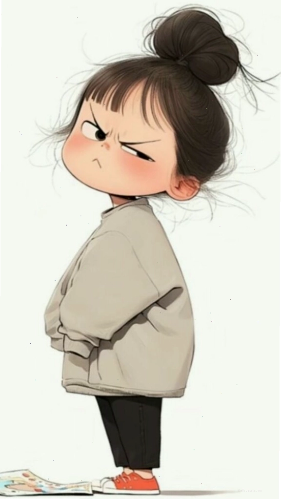 Hình nền cô bé tóc búi mặc áo hoodie rộng phong cách anime