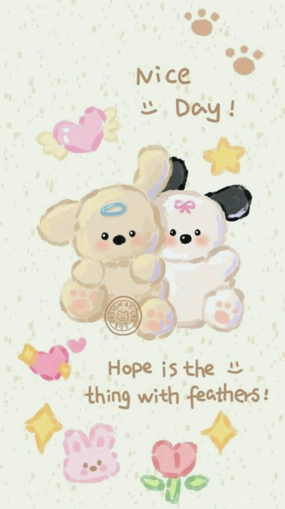 Hình nền cute có chữ ngang cho máy tính