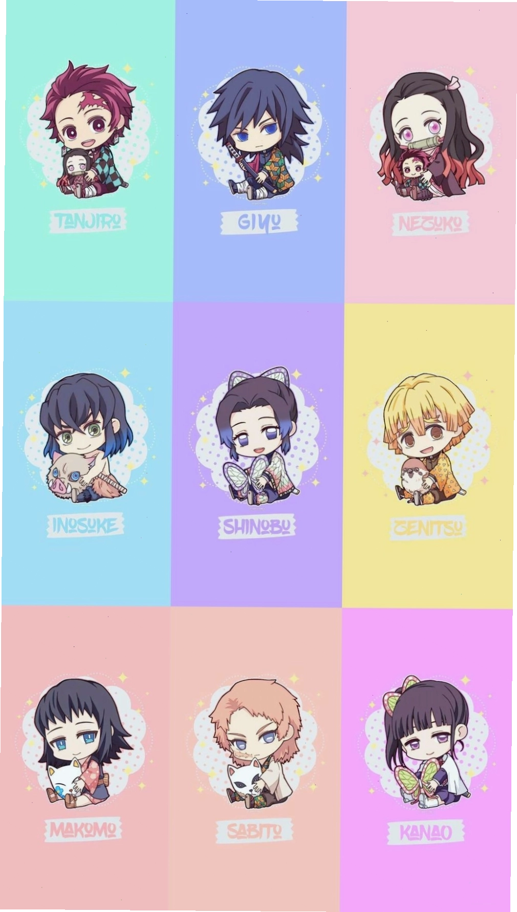 Hình nền Demon Slayer Chibi