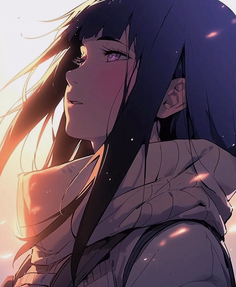 Hình nền Hinata Hyuga với biểu cảm dịu dàng