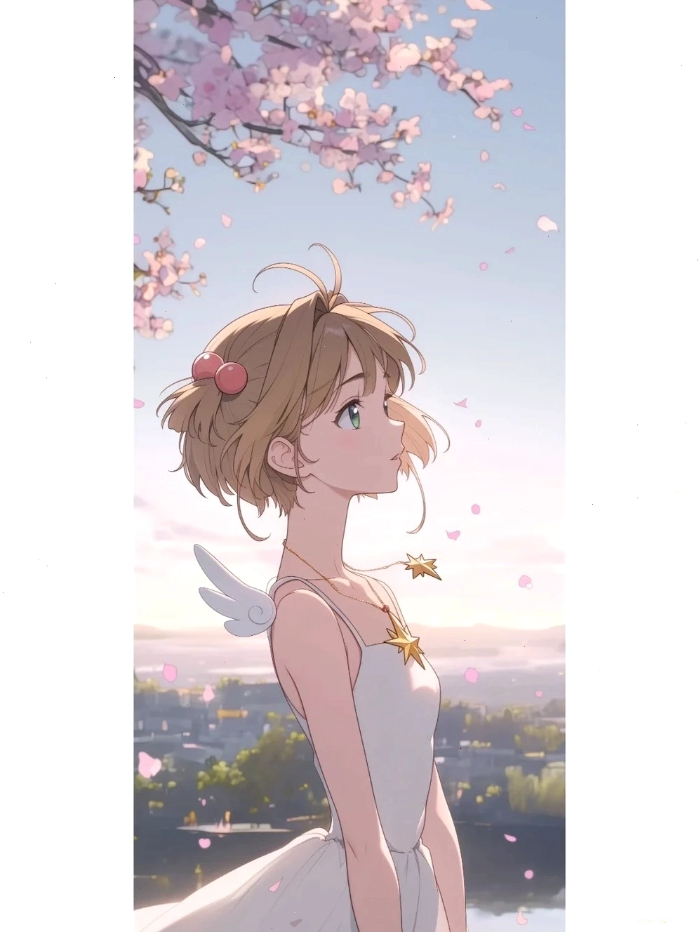 Hình nền hoa anh đào anime dễ thương cho điện thoại