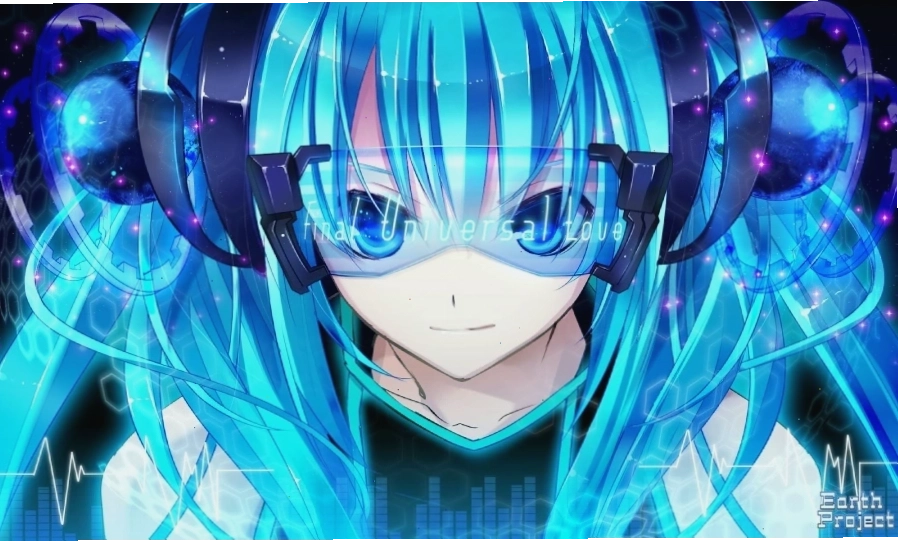 Hình nền máy tính anime 3D với cảnh thành phố tương lai