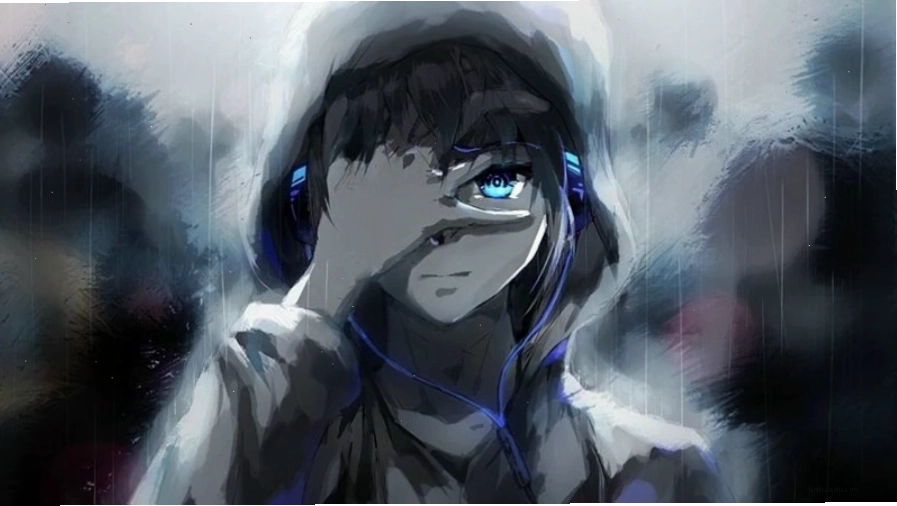 Hình nền máy tính anime 3D với nhân vật huyền bí