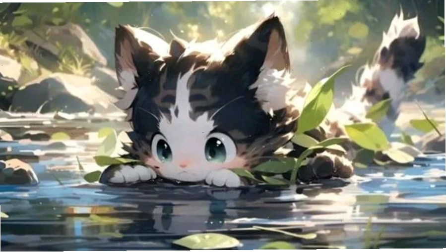 Hình nền máy tính anime cô gái dễ thương với nụ cười rạng rỡ