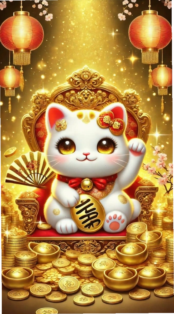 Hình nền mèo 3D dễ thương đang chơi đùa