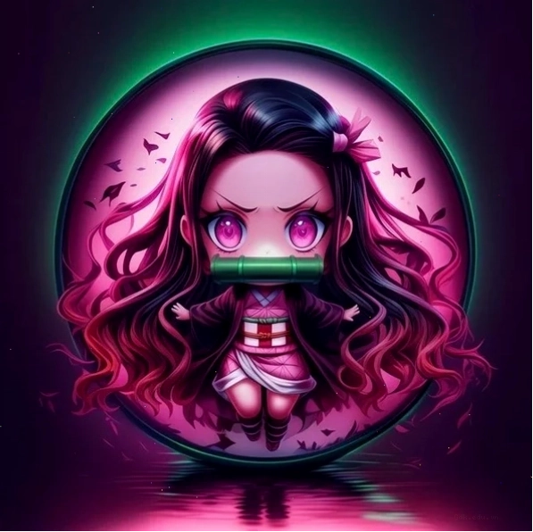 Hình nền Nezuko chibi đẹp mắt