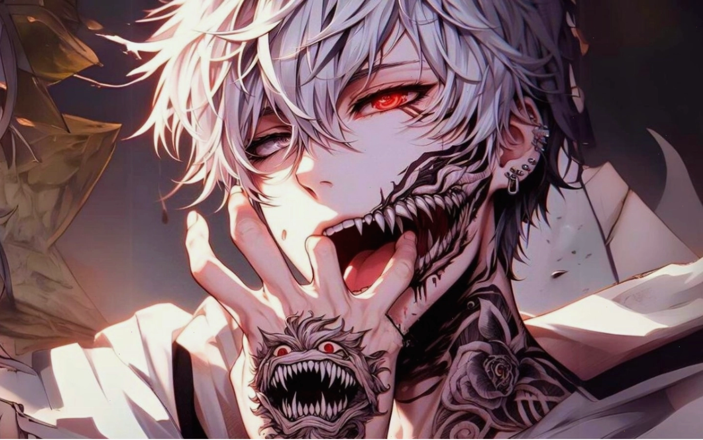 Hình nền nhân vật anime đầy lạnh lùng và cuốn hút trong một khung cảnh bí ẩn