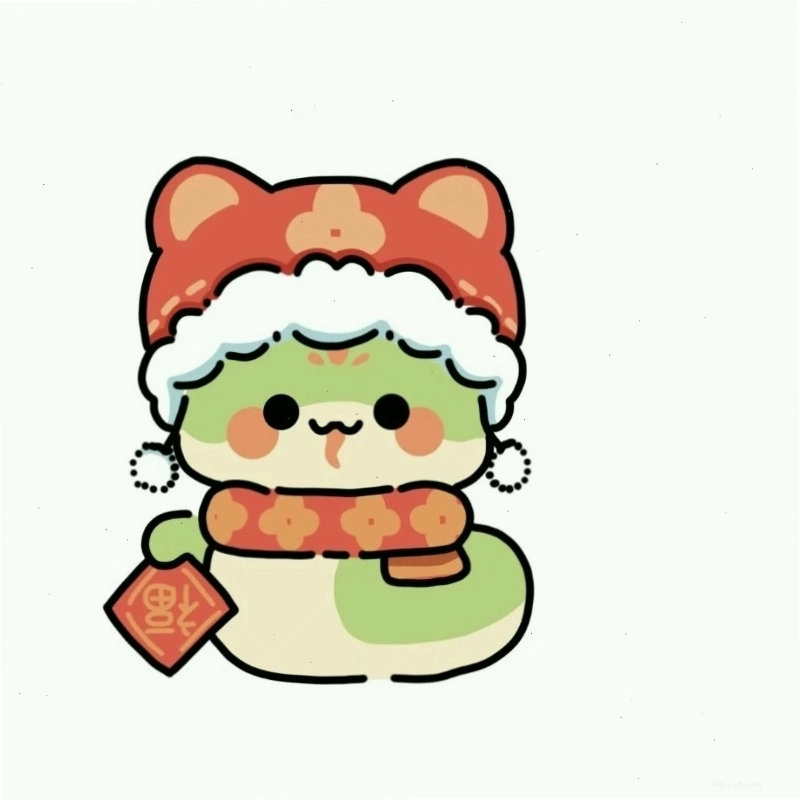 Hình nền rắn chibi đơn giản, dễ thương