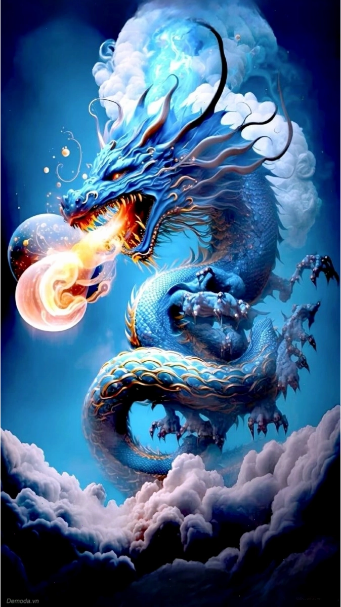 Hình nền rồng phun lửa ấn tượng