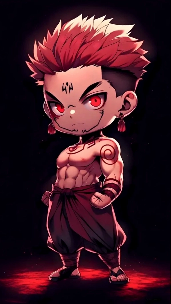 Hình nền Sukuna chibi ngầu