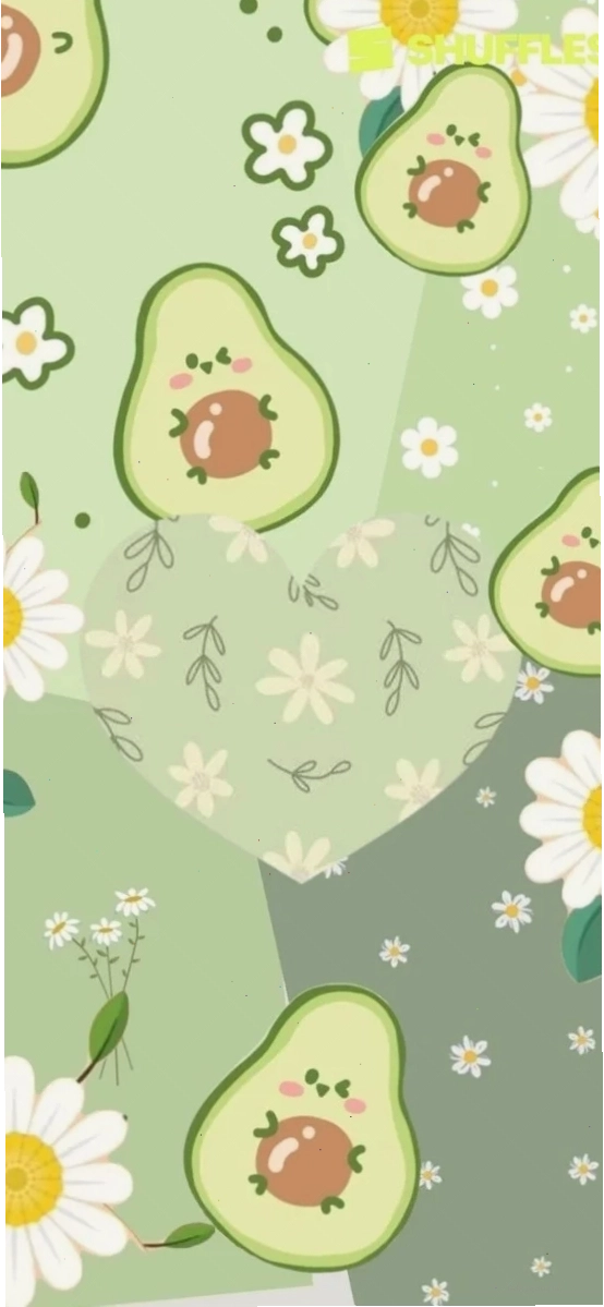 Hình nền trái bơ cute đang cười tươi