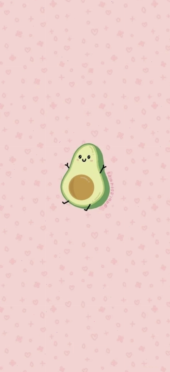 Hình nền trái bơ cute với biểu cảm ngạc nhiên