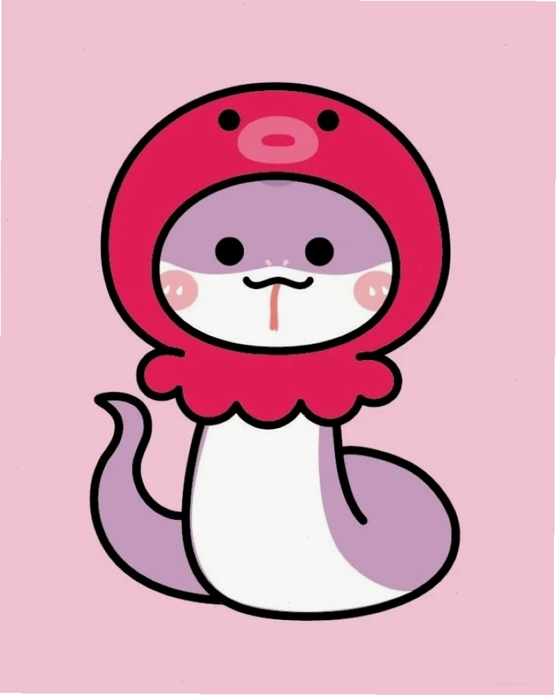 Hình rắn chibi ngộ nghĩnh trong dịp lễ hội