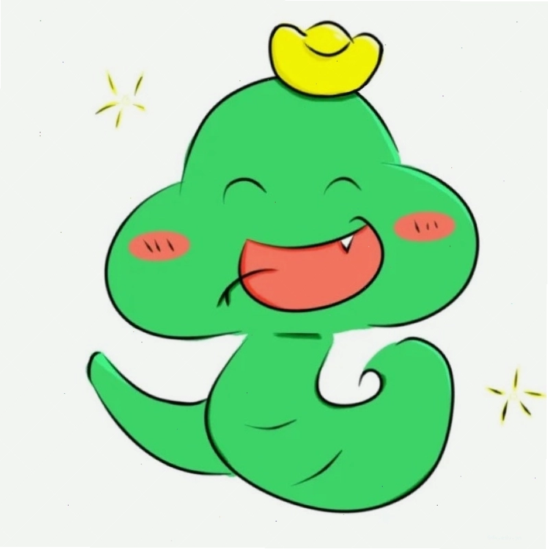 Hình xăm rắn chibi tối giản, tinh tế