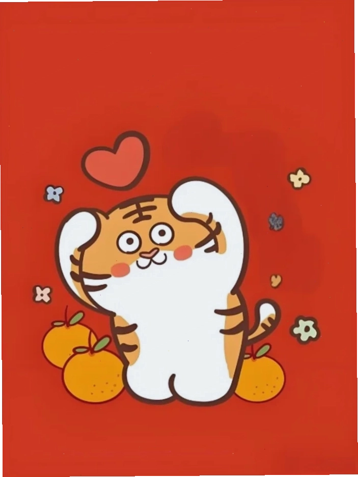 Hổ béo chibi với thân hình tròn trịa cực kỳ dễ thương
