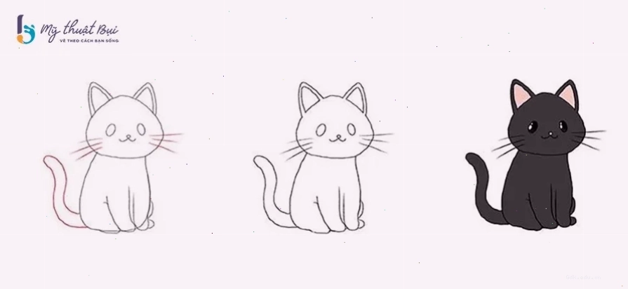 Hoàn thiện bản vẽ Chibi bằng cách đi nét và tô màu