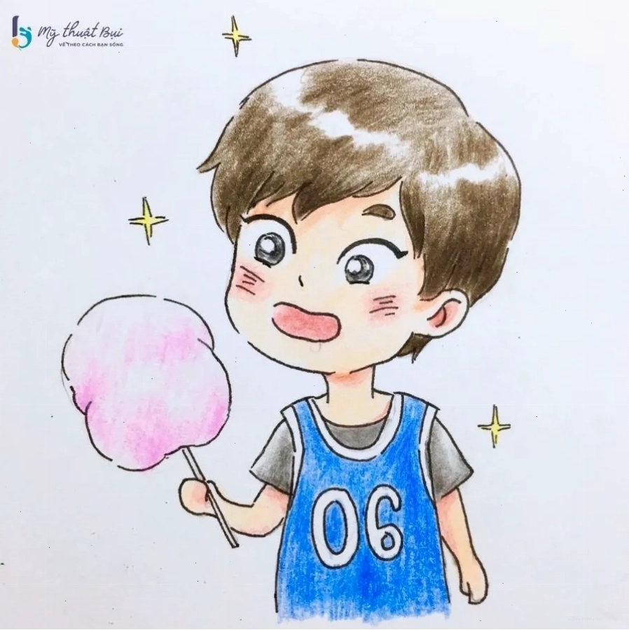 Hoàn thiện bức tranh vẽ anime nam
