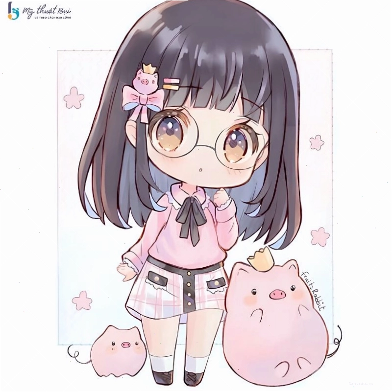 Mẫu chibi nam với biểu cảm ngơ ngác đáng yêu
