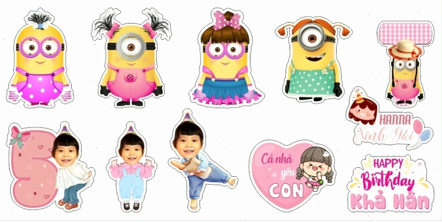 Mẫu chibi sinh nhật cho bé trai