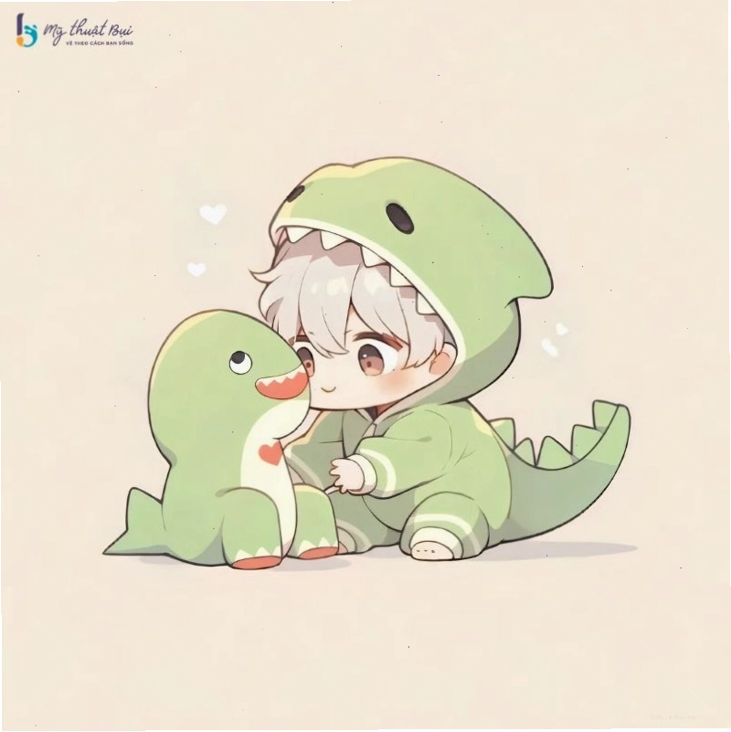 Mẫu vẽ chibi nam cute đơn giản
