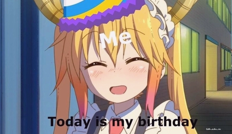 Meme chúc mừng sinh nhật hình anime độc đáo
