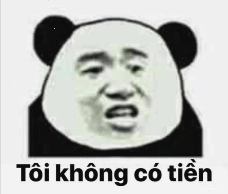 Meme Gấu Trúc không có tiền
