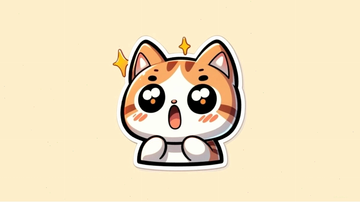 Mèo chibi đang chơi đùa