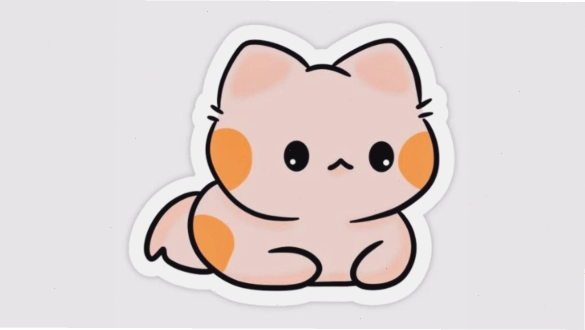 Mèo cute anime với đôi mắt to tròn đáng yêu
