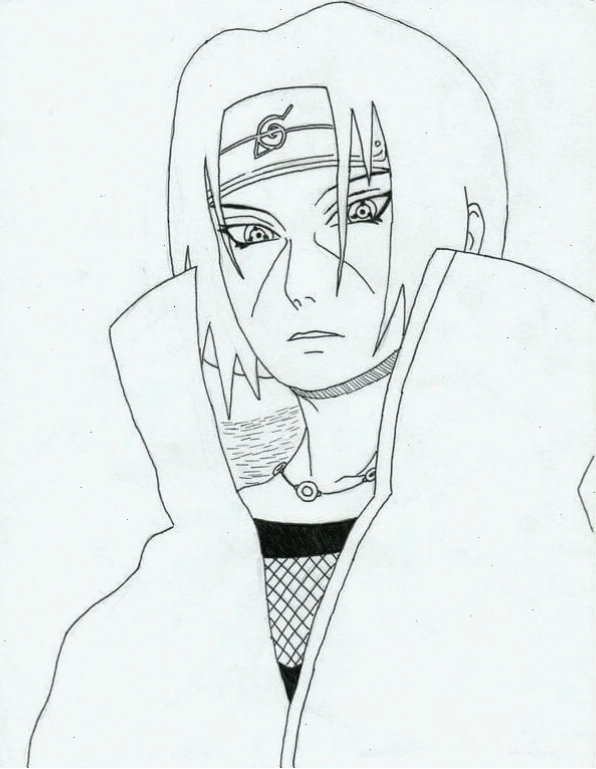 Một mẫu tranh tô màu Itachi Chibi tổng hợp