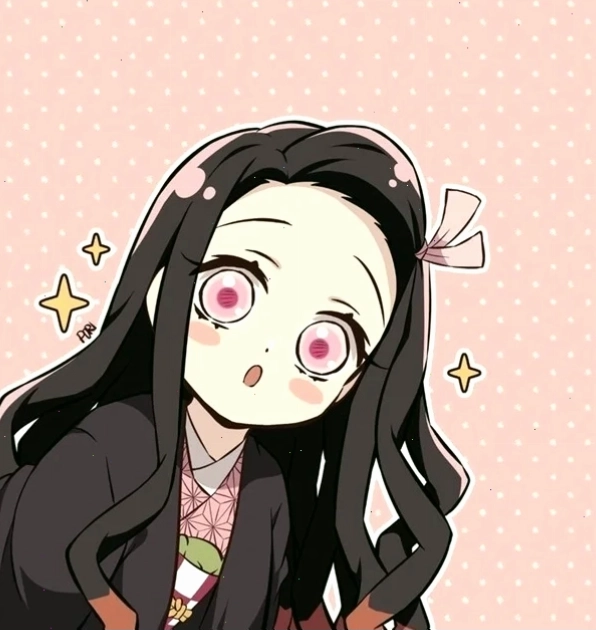 Nezuko chibi với biểu cảm tinh nghịch