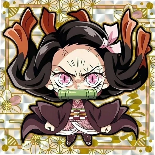 Nezuko chibi với phong thái ngầu