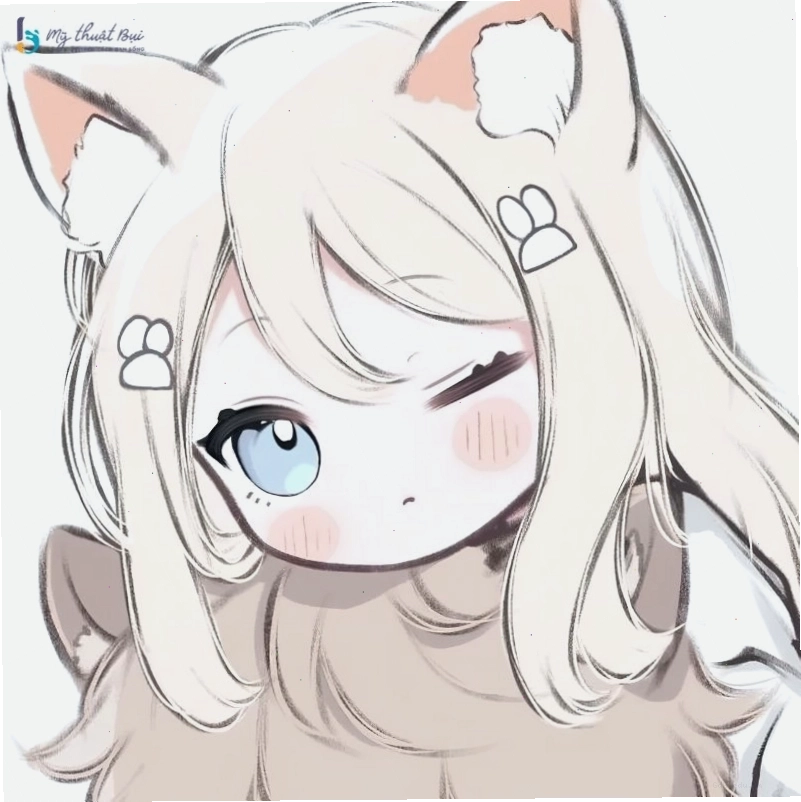 Nhân vật anime chibi với đôi cánh thiên thần