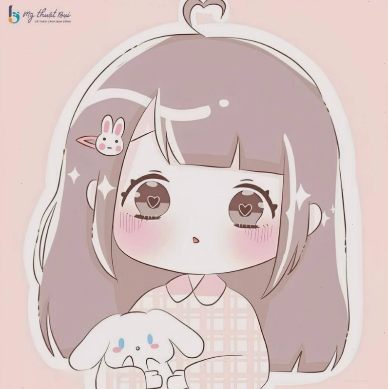 Nhân vật anime chibi với trang phục và biểu cảm ấn tượng