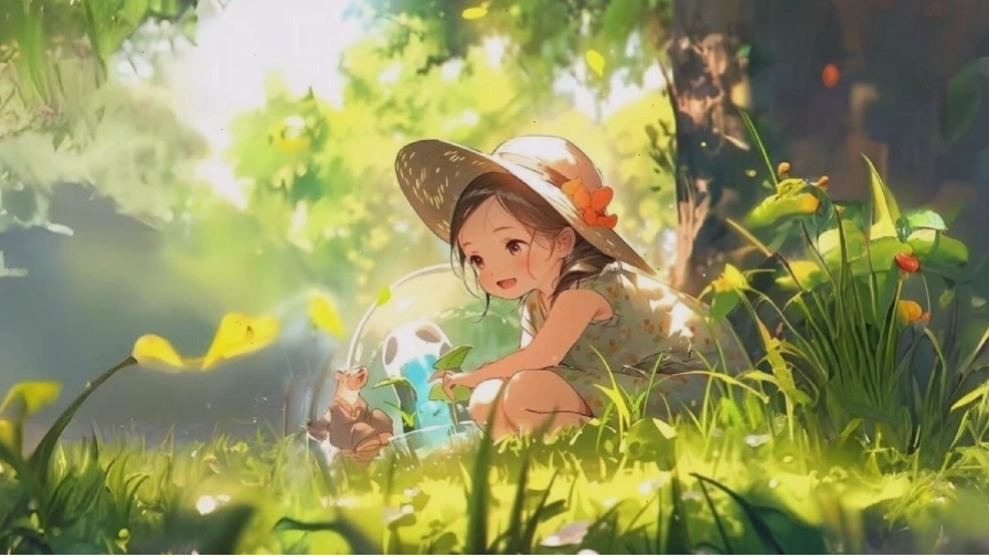 Nhân vật anime nữ mạnh mẽ trong trang phục chiến đấu