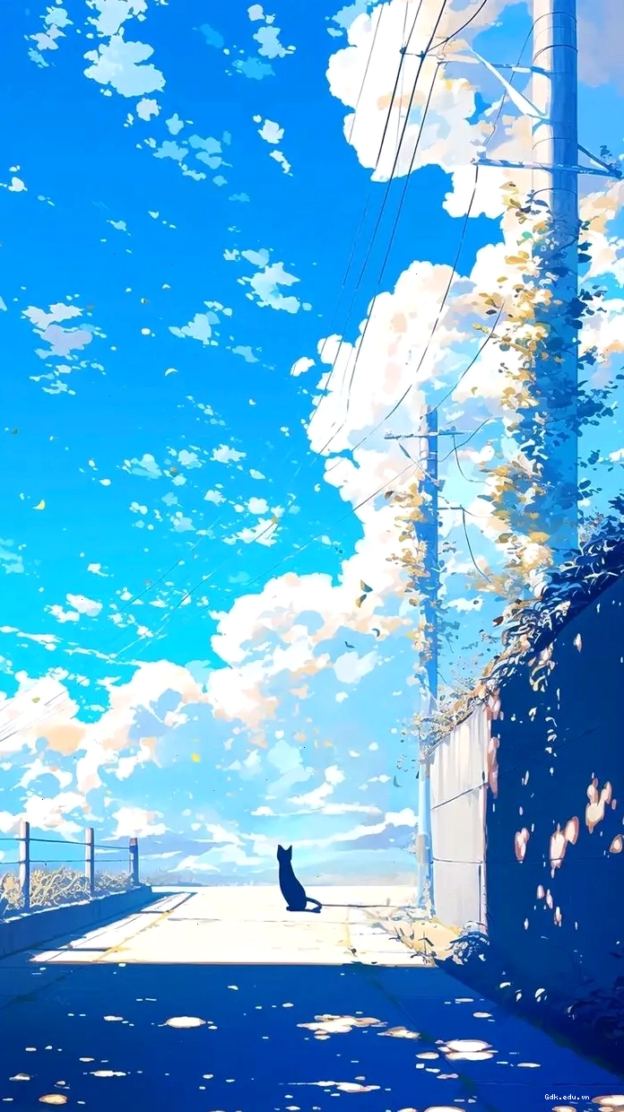 Nhân vật anime nữ trong trang phục xanh dương lộng lẫy